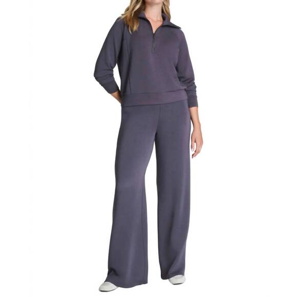 NEW SPANX air essentials wide leg pant in purple storm - Picture 1 of 7